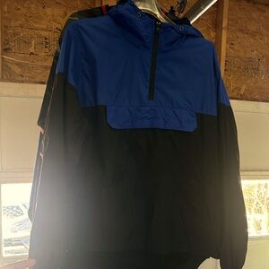 Black And Blue Zip Up Light Jacket
